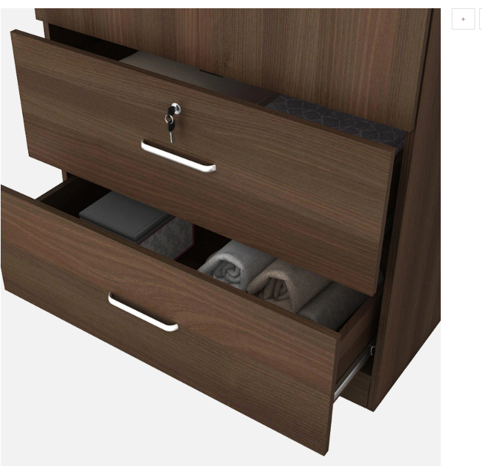 Bowzar 2 Door Wardrobe Almirah With 2 Drawer 2 Door Almirah