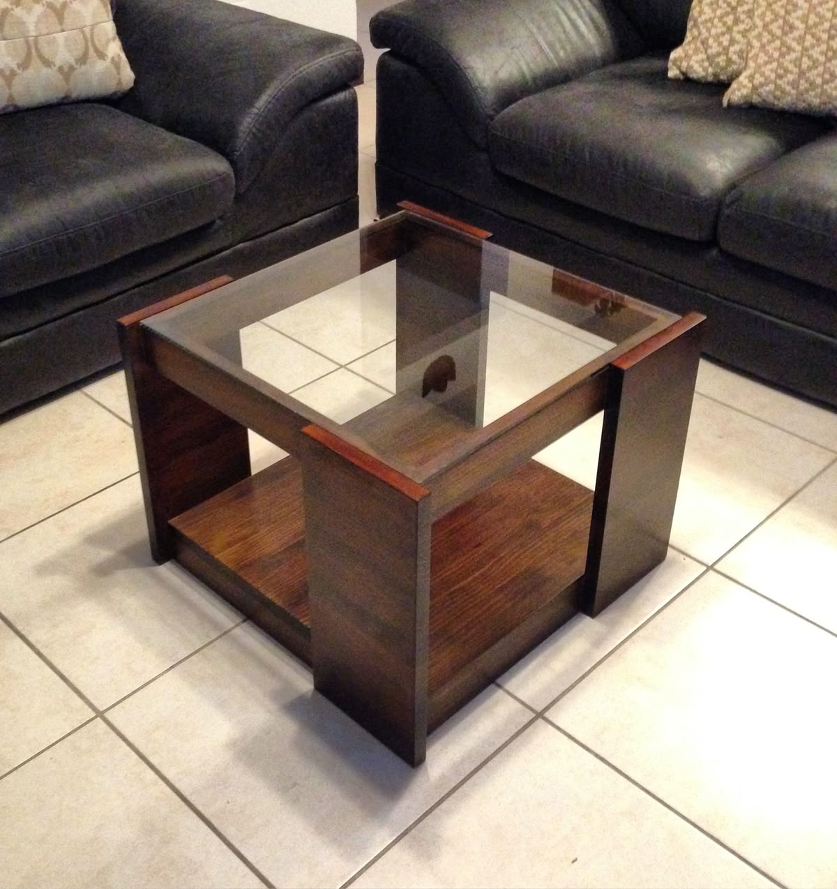 Engineering Wood Center Table With Glass top 2x2 Feet