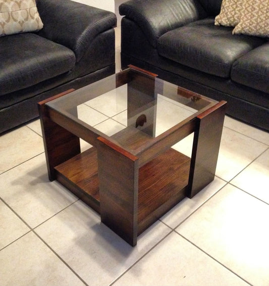 Engineering Wood Center Table With Glass top 2x2 Feet