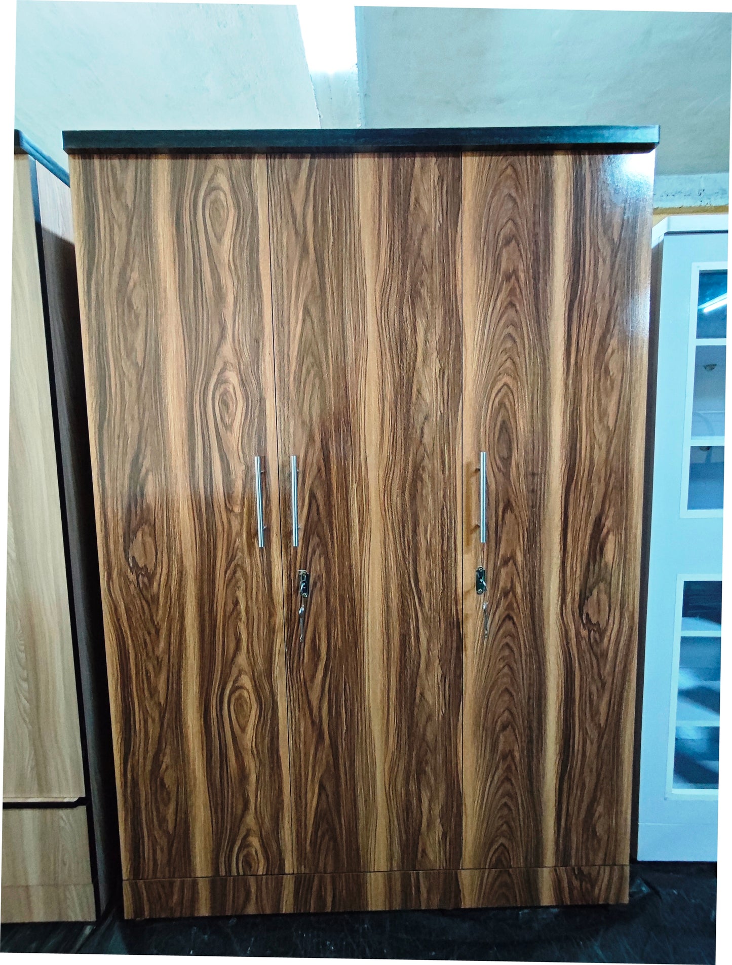 Bowzar 3 Door Wardrobe Engineering Wood Tiger Print