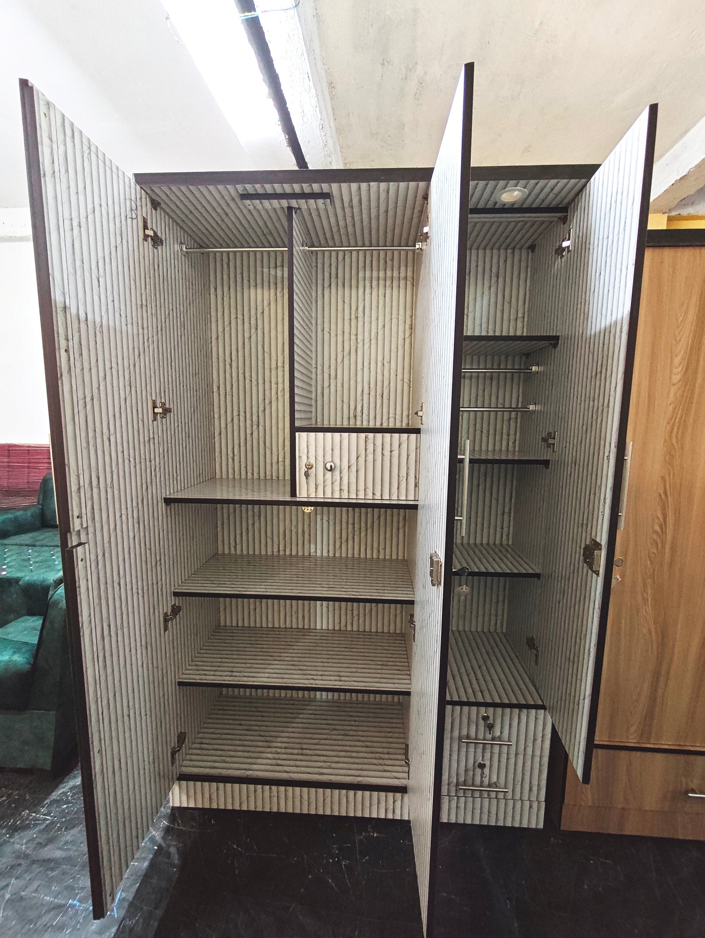 Brand New 3 Door Wardrobe with Dressing EMI COD
