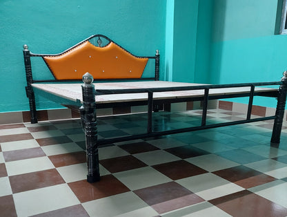 Bowzar Dhanush Model Queen Bed 5X6.5 Feet Metal Bed