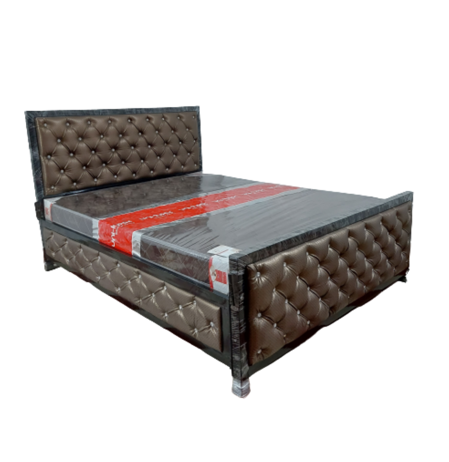 Bowzar Queen Luxury Bed with All Side Upholestered Cushion