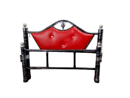 Bowzar Dhanush Model Double Size 4X6.5 Feet Metal Bed Lama Red