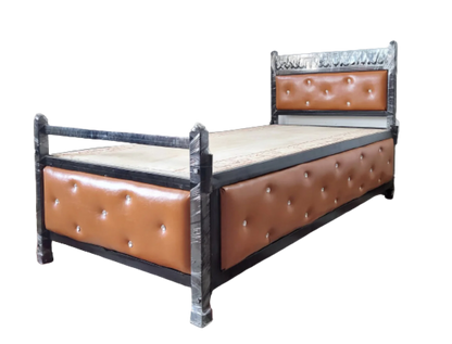 Bowzar Single Box Bed All Side Cushion Brown