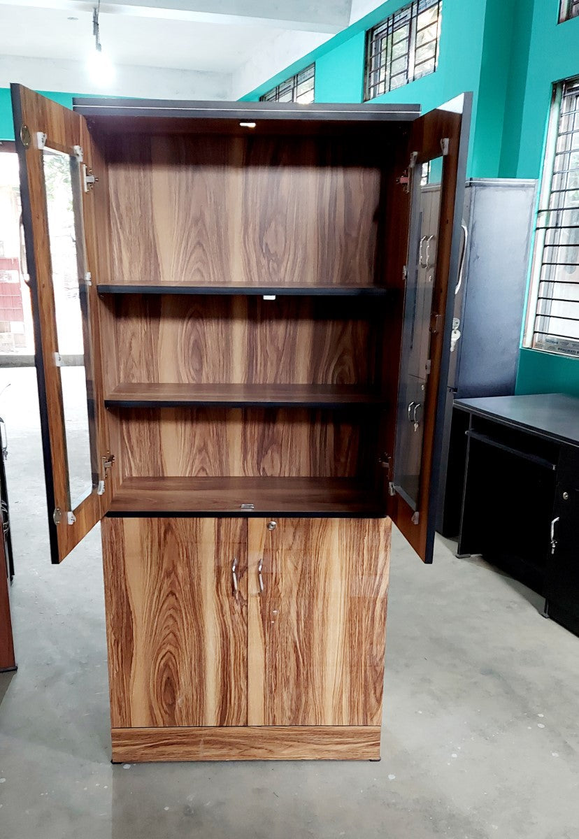 Bowzar Wooden Bookshelf Cabinet Showcase Tiger Print