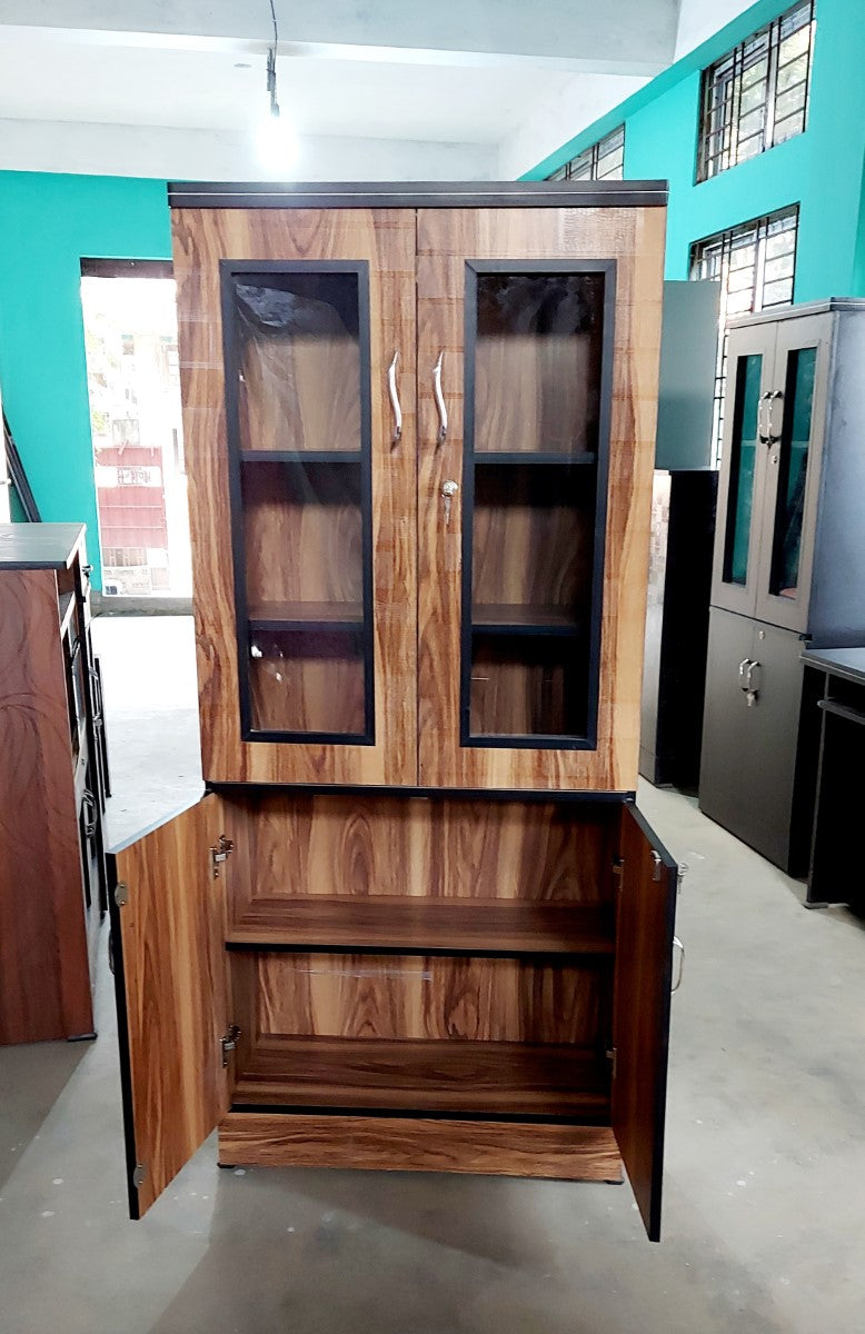 Bowzar Wooden Bookshelf Cabinet Showcase Tiger Print