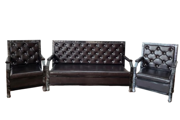 Metal Sofa 5 Seater Upholstered Cushion Premium Quality