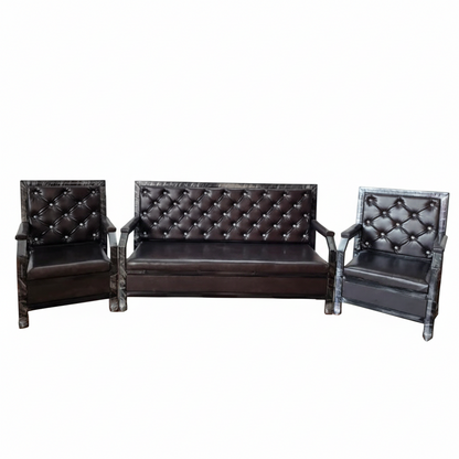 Metal Sofa 5 Seater Upholstered Cushion Premium Quality