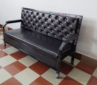 Metal Sofa 5 Seater Upholstered Cushion Premium Quality
