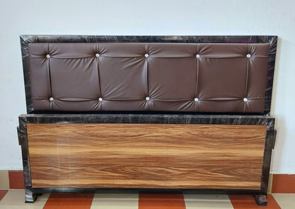 Queen Bed 5x6.5 Feet Head Cushion Leg Board