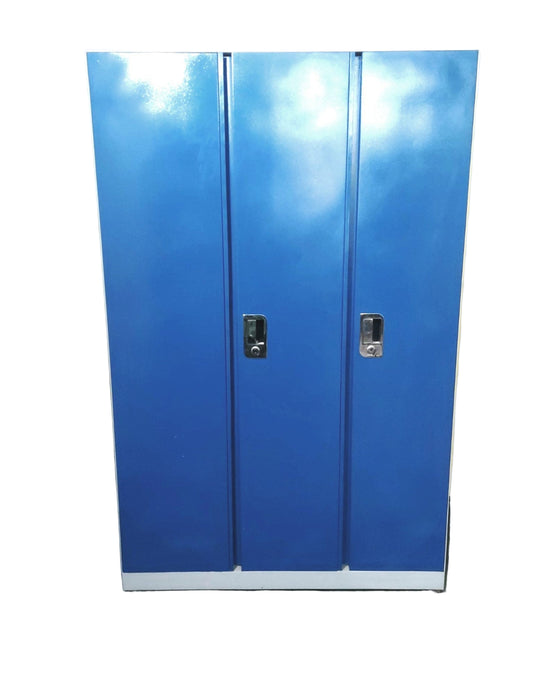 22 Gauge 3 Door Steel Almirah Wardrobe Maruti Lock Onoma Firoxza Blue