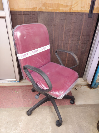 Bowzar Office Chair Medium Back Blue Hydraulic Wheel Chair