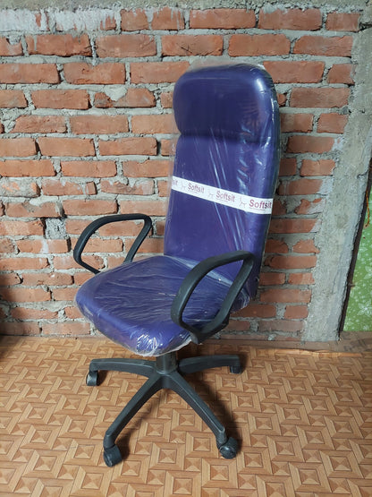 Bowzar Office Chair High Back Blue Hydraulic Wheel Chair