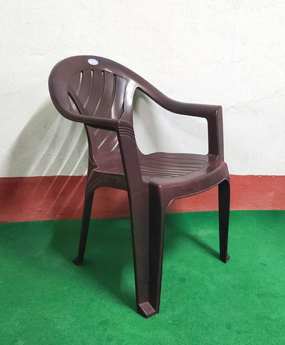 Bowzar Plastic Chair with Arm Coffee/Brown