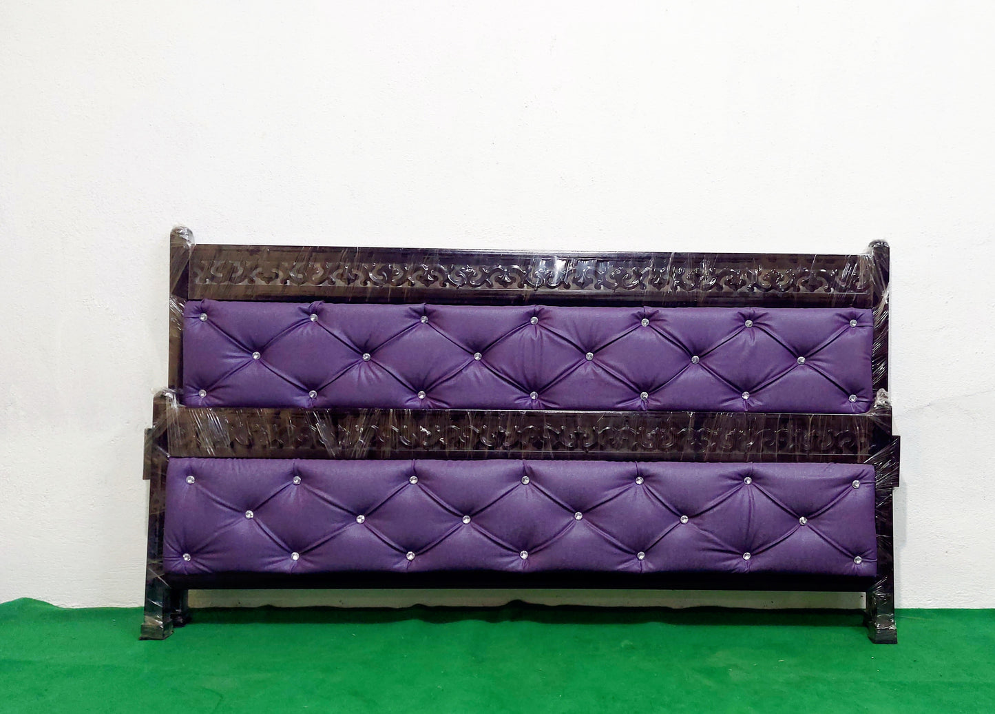 Bowzar King Size 6x6.5 Feet Metal Bed Purple