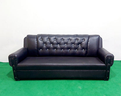 Bowzar 5 Seater Wooden Sofa Good Quality Ritu Model Black