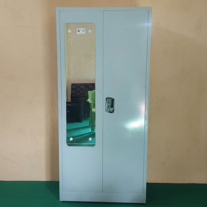 Bowzar 24 Gauge 2 Door Maruti Lock Nickel Grey  2 Door Almirah