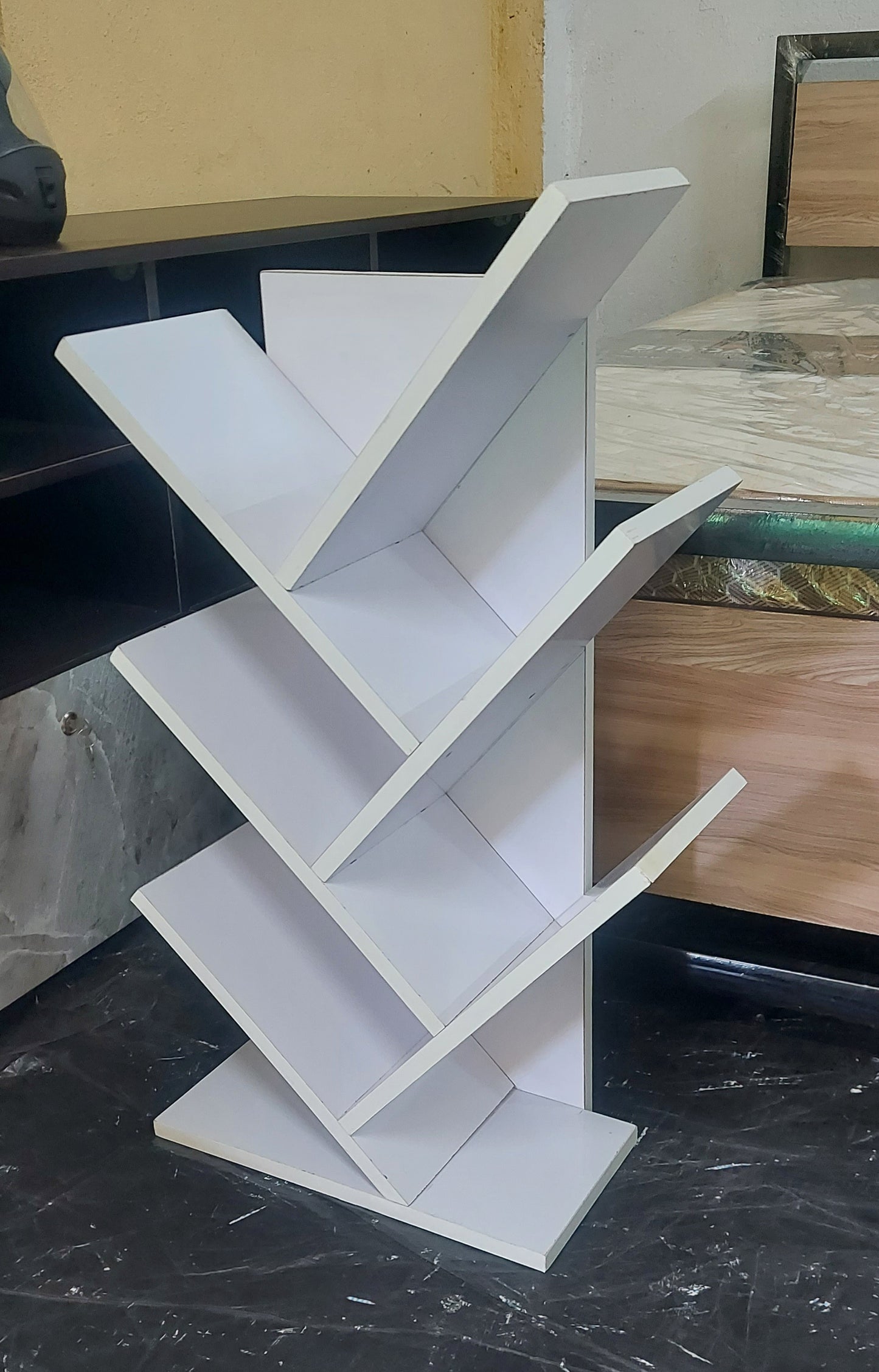 Bowzar Book Shelf Megazine Rack white