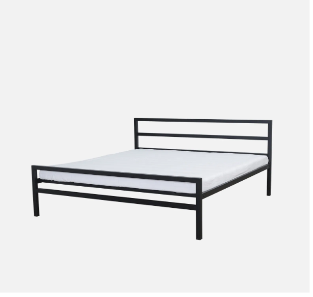 Bowzar NHM King Bed Size 6X6.5 Feet Metal Iron Bed Long Lasting Black Without Mattress
