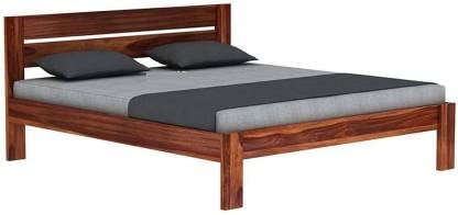 Bowzar King Bed Teak Wood Shegun Kath Without Storage for Bedroom
