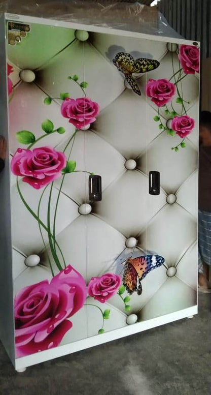 Swastik 3 Door Printed Almirah Wardrobe 3 Door Almirah
