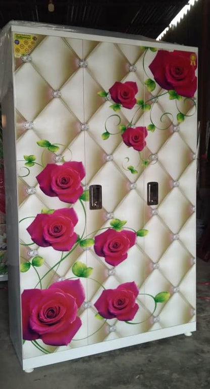 Swastik 3 Door Printed Almirah Wardrobe 3 Door Almirah