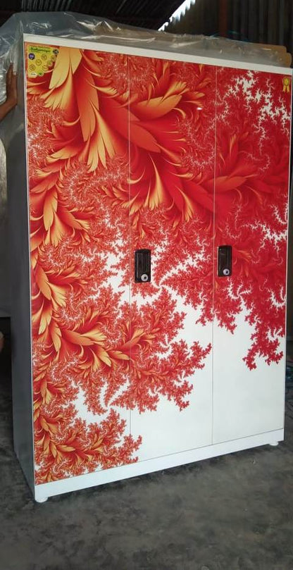 Swastik 3 Door Printed Almirah Wardrobe 3 Door Almirah