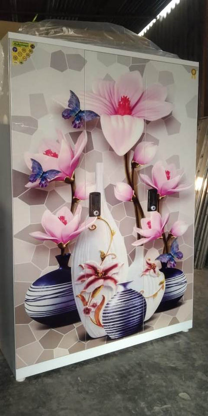 Swastik 3 Door Printed Almirah Wardrobe 3 Door Almirah