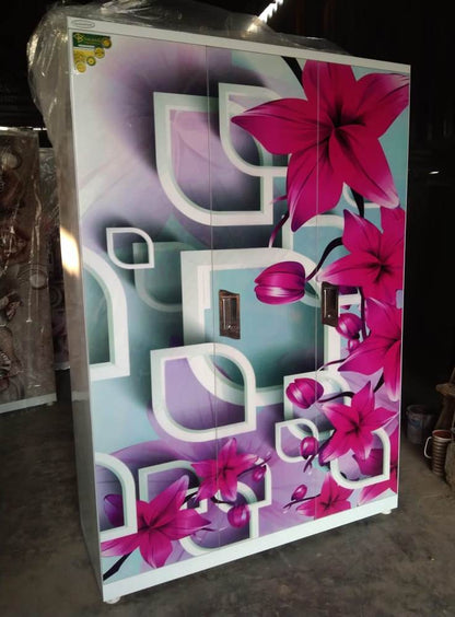 Swastik 3 Door Printed Almirah Wardrobe 3 Door Almirah