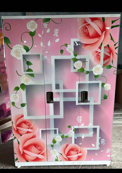 Swastik 3 Door Printed Almirah Wardrobe 3 Door Almirah