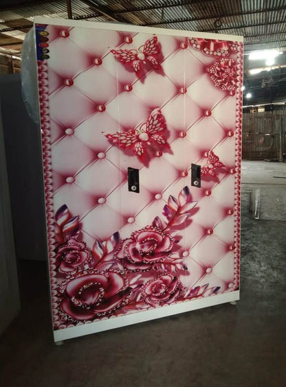 Swastik 3 Door Printed Almirah Wardrobe 3 Door Almirah