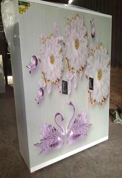 Swastik 3 Door Printed Almirah Wardrobe 3 Door Almirah
