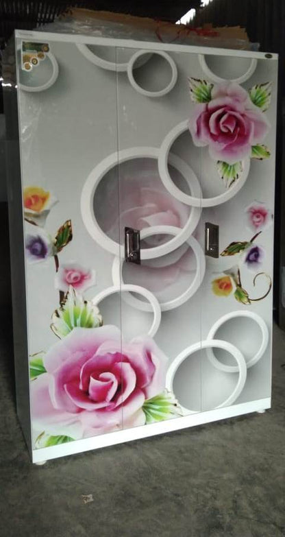 Swastik 3 Door Printed Almirah Wardrobe 3 Door Almirah