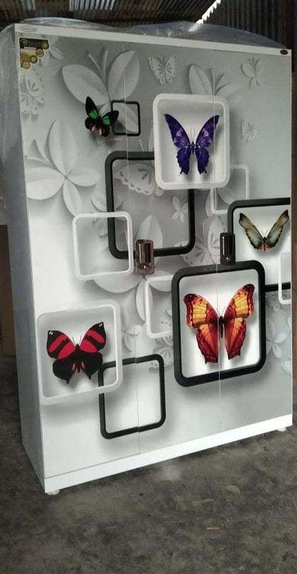 Swastik 3 Door Printed Almirah Wardrobe 3 Door Almirah