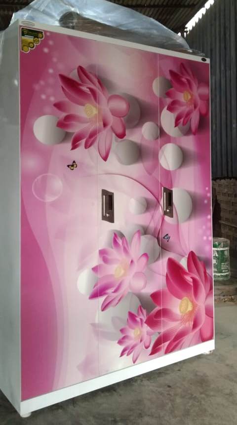 Swastik 3 Door Printed Almirah Wardrobe 3 Door Almirah