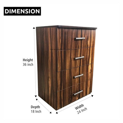 Bowzar Engineered Wood Chest of Drawers for Home | Multipurpose Filing Cabinet for Home/Office | Storage Drawers
