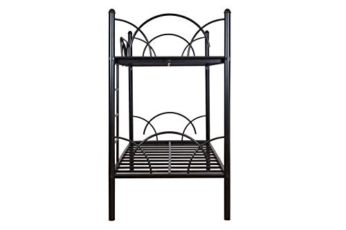 Bowzar Metal Bunk Bed Mild Steel Double Decker Bed- Black