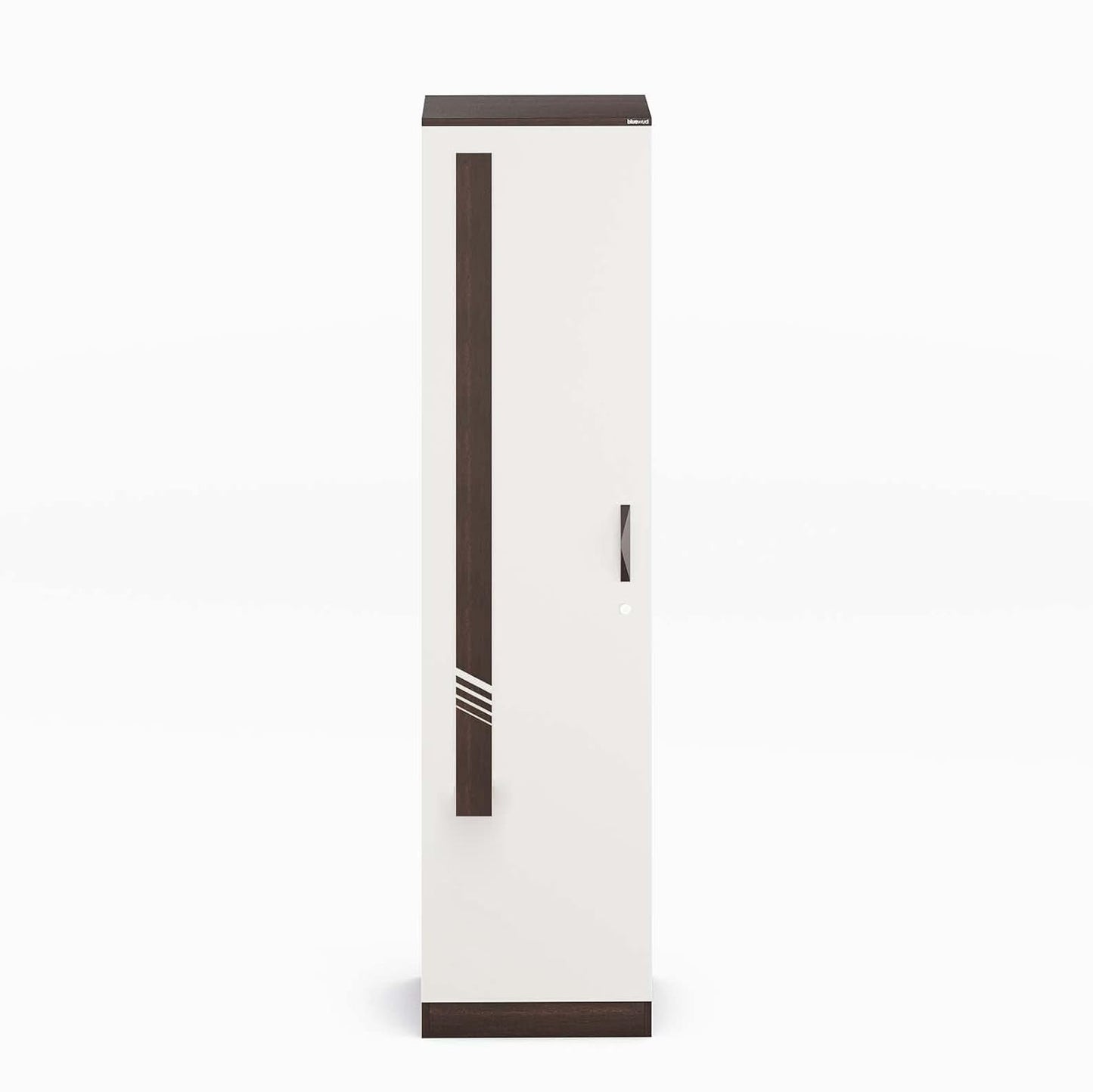 Engineered Wood Single Door Almirah Wardrobe/Clothes Storage Rack Organizer Almirah Cupboard with Shelves for Bedroom Home Furniture (Wenge & White)