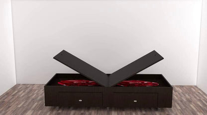 Engineered Wood Glossy Diwan Bed Furniture Bed Deewan with Storage Box, 72x30, Single Box Bed