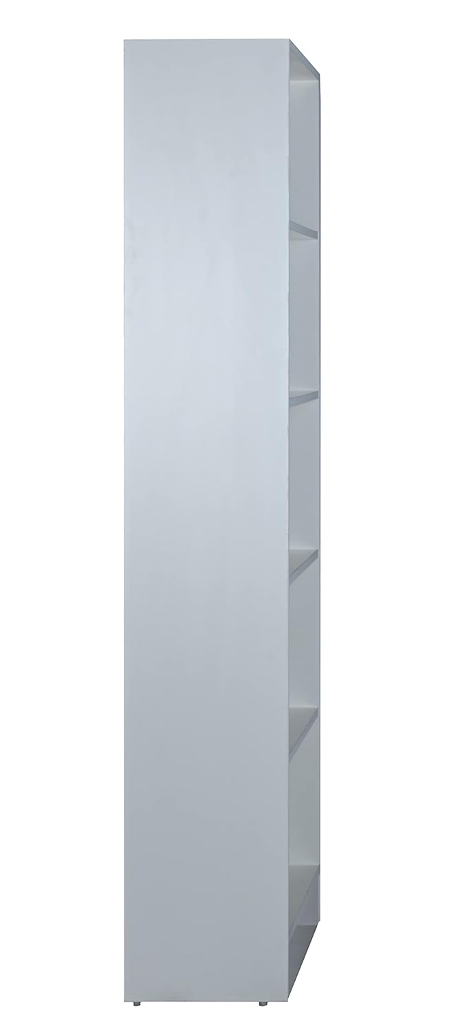 5-Shelf Engineered Wood Book Shelf and Display Unit 66X31X11 Inch White