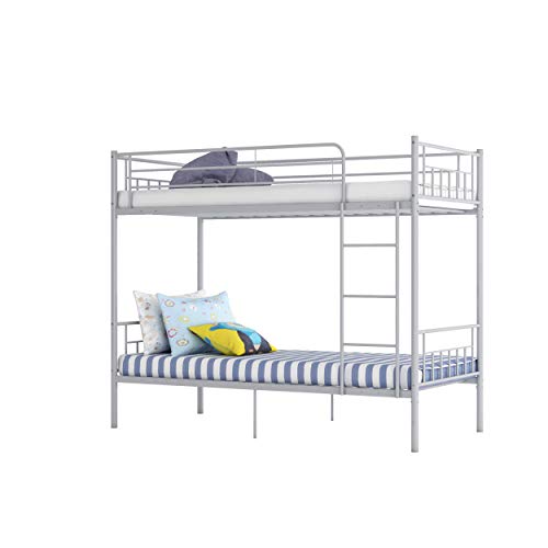 Bowzar Bunk Bed Metal Iron Bed Frame Twin Sleeper Double Decker Bed