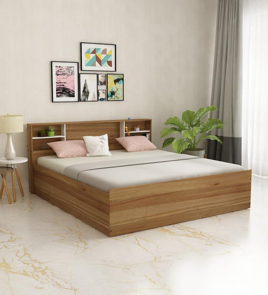 King Box Bed with Storage Engineered Wood Size 6X6.5 Feet