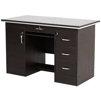 Bowzar 4x2 Feet Office Table Both Side Drawer Study Table Computer Table Desk COD