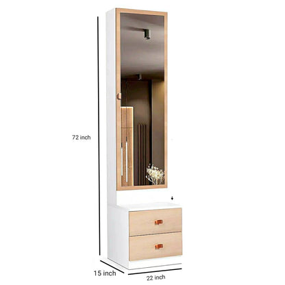 Engineered Wood Glossy White Dressing Table With Drawer