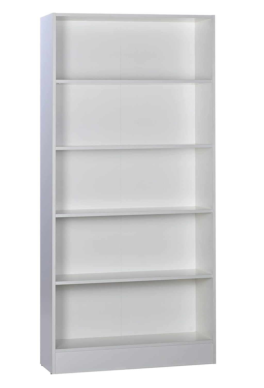 5-Shelf Engineered Wood Book Shelf and Display Unit 66X31X11 Inch White
