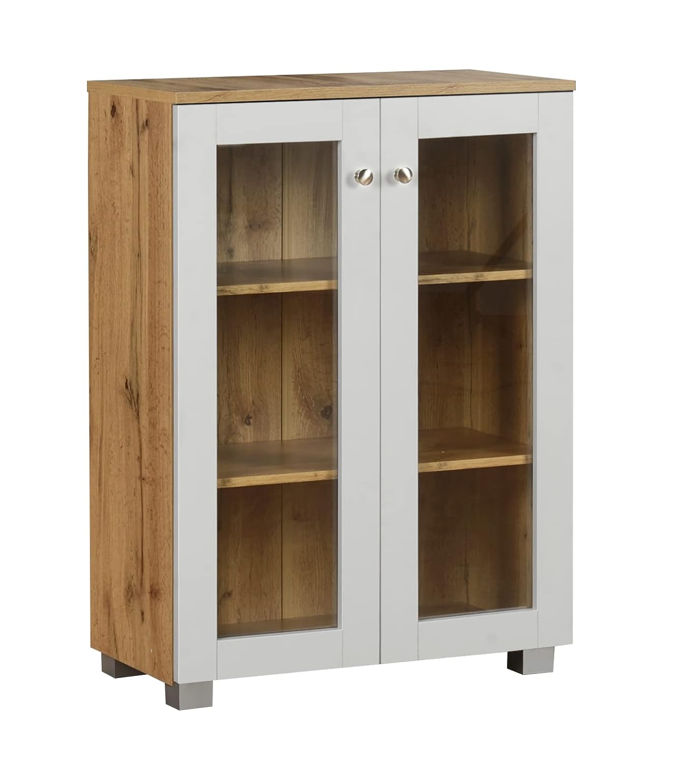 Engineered Wood Book Shelf and Display Unit Mini Cabinet 32X24X12 Inch