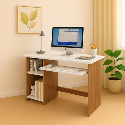 Bowzar L40XW18XH30 Small Modern Writing Desk for Home Office, Bedroom, or Living Room