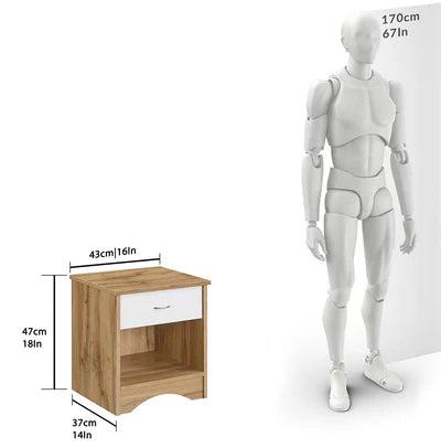 Engineered Wood Bed Side Table and End Table L16XW14XH18