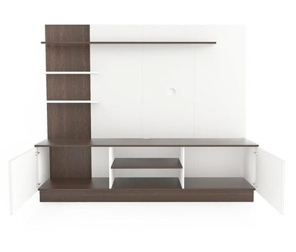 Large Engineering Wood Floor Standing TV Unit TV Cabinet with Shelves for Books & Décor Display